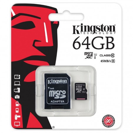 Tarjeta de memoria Kingston microSD de 64 GB
