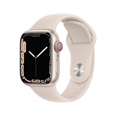 Apple Watch Series 7 GPS 45mm Aluminio Blanco y correa deportiva Blanco Estrella