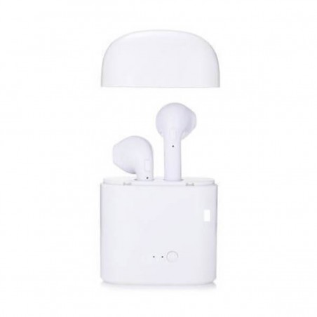 Auriculares Bluetooth i7 Blancos con estuche de carga