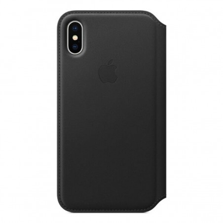 Funda Leather Folio negra para iPhone X