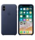 Funda Leather Case azul para iPhone X