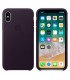 Funda Leather Case morada para iPhone X