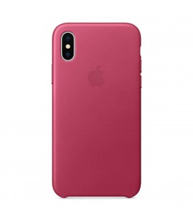 Funda Leather Case rosa para iPhone X