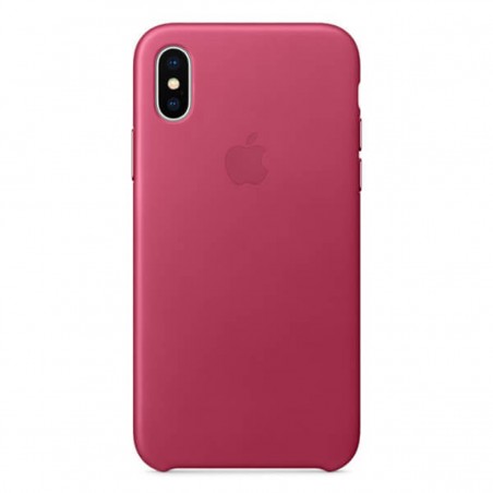 Funda Leather Case rosa para iPhone X
