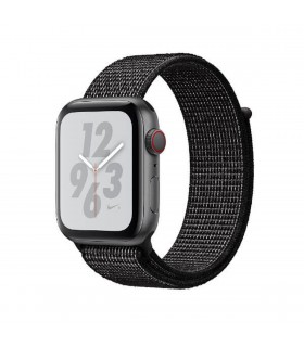 Apple Watch Series 4 Nike+ GPS + Cellular 44 mm Gris espacial y correa Loop Nike Sport Negra MTXL2TY/A