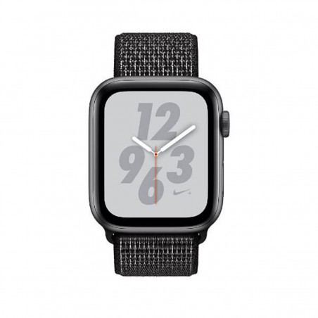 Apple Watch Series 4 Nike+ GPS + Cellular 44 mm Gris espacial y correa Loop Nike Sport Negra MTXL2TY/A