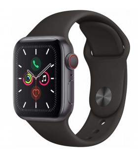 Apple Watch Series 5 GPS, Caja 40mm Aluminio Gris Espacial y Correa Deportiva Negra