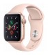 Apple Watch Series 5 GPS, Caja 44mm Aluminio Oro y correa deportiva rosa