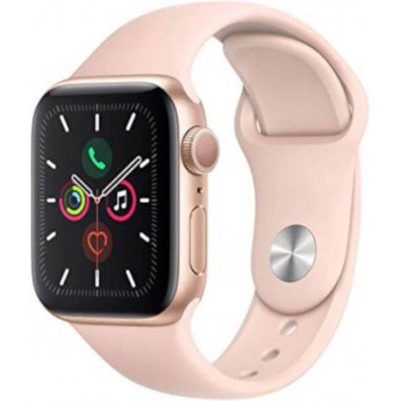 Apple Watch Series 5 GPS + Celular, Caja 44mm Aluminio Oro y correa deportiva Rosa Arena MWWD2TY/A