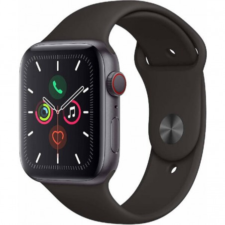 Apple Watch Series 5 GPS + Celular, Caja 44mm Aluminio Gris espacial y correa deportiva negra MWWE2TY/A
