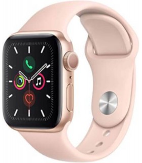 Apple Watch Series 5 GPS + Celular, Caja 40mm Aluminio Oro y correa deportiva Rosa Arena MWX22TY/A
