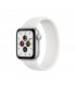 Apple Watch SE (GPS), 40mm Aluminio Plata y correa deportiva Blanca