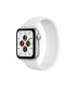 Apple Watch SE (GPS), 44 mm Aluminio Plata y correa deportiva Blanca