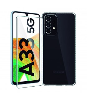 Protector cristal templado + carcasa híbrida Samsung Galaxy A33 5G