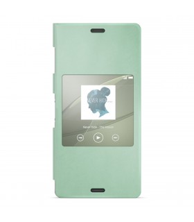 Funda verde con ventana para Sony Xperia Z3