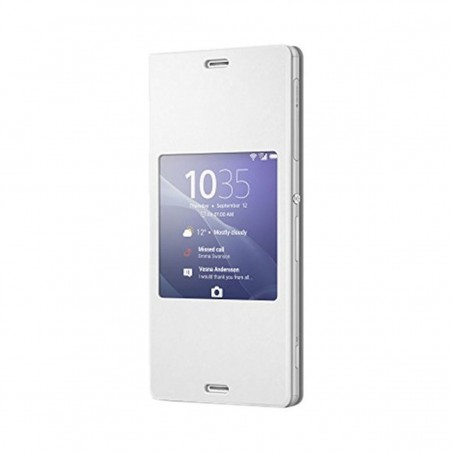 Funda blanca con ventana para Sony Xperia Z3