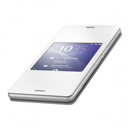 Funda blanca con ventana para Sony Xperia Z3