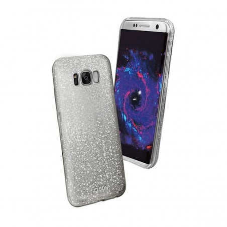 Funda trasera SBS Sparky para Samsung Galaxy S8 silicona Glitter Silver TESPARKYSAS8S