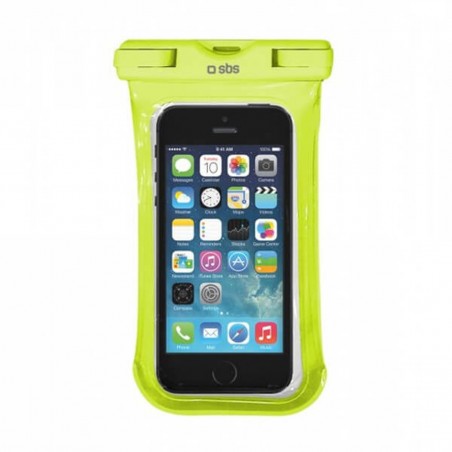 Funda impermeable verde para móvil de hasta 5,5"