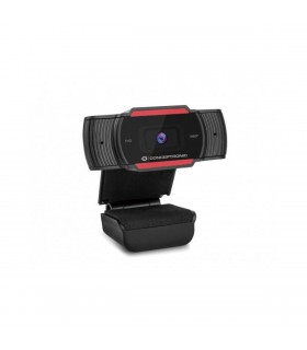 Conceptronic Webcam Full HD 1080p - Microfono Integrado - Enfoque Fijo - Angulo de Visión 65º