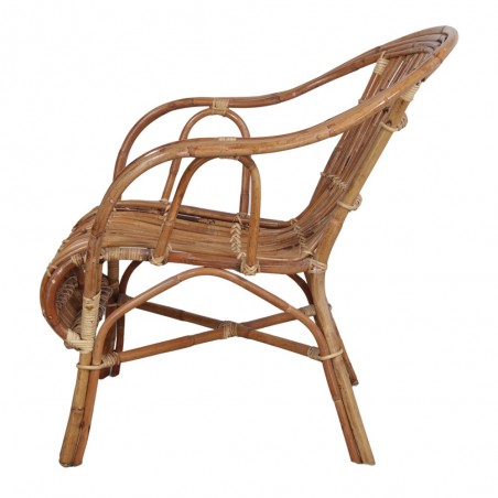 SILLÓN LOUNGE DE RATTÁN NATURAL CENTURIO