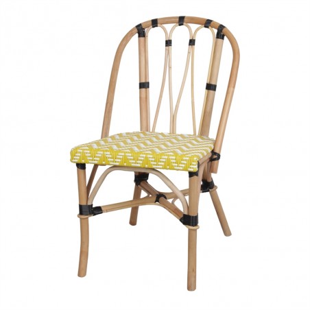 SILLA DE RATTÁN CALENKE AMARILLA