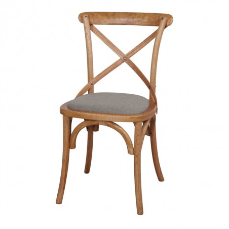 SILLA DE MADERA TAPIZADA LOTUS