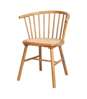 SILLA DE MADERA Y RATTÁN SHERRY