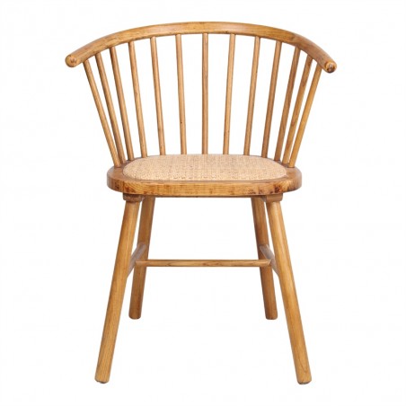 SILLA DE MADERA Y RATTÁN SHERRY