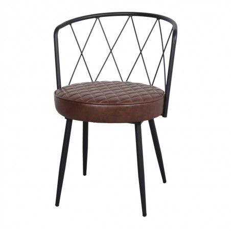 SILLA DE METAL TAPIZADA BARELO
