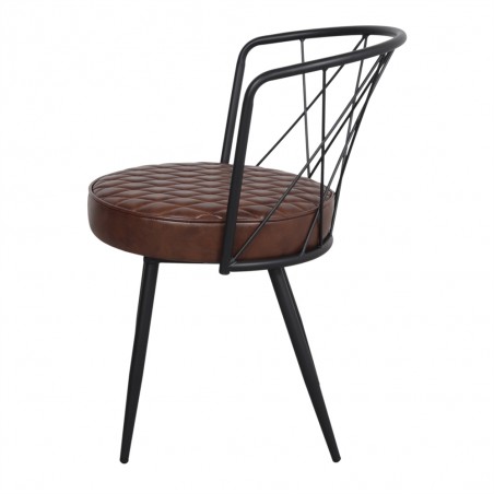 SILLA DE METAL TAPIZADA BARELO