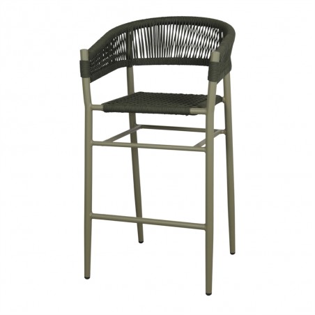 TABURETE ALTO DE CUERDA Y METAL MARTINS