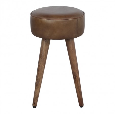 TABURETE BAJO DE PIEL BIKINI