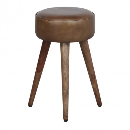 TABURETE BAJO DE PIEL BIKINI