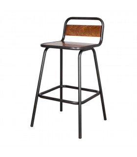 TABURETE ALTO METAL Y MADERA ANKARA