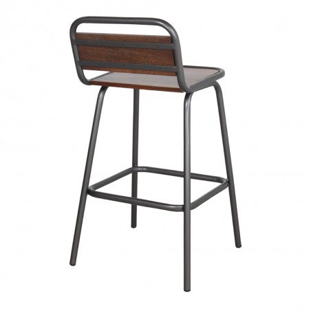 TABURETE ALTO METAL Y MADERA ANKARA