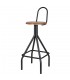 TABURETE ALTO METAL Y MADERA SINDEL