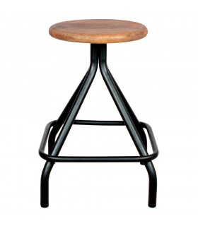 TABURETE BAJO METAL Y MADERA KASPARIN