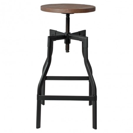 TABURETE ALTO DE METAL Y MADERA STONER