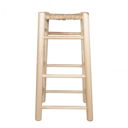 TABURETE ALTO DE MADERA Y ENEA ALEXANDRIA