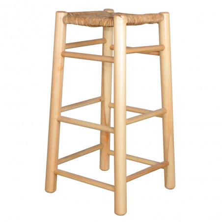 TABURETE ALTO DE MADERA Y ENEA ALEXANDRIA