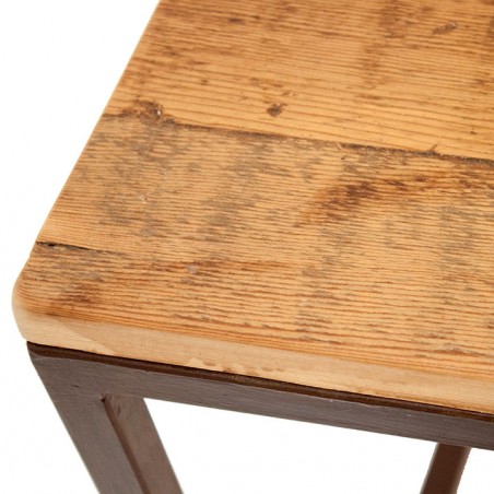 TABURETE ALTO DE METAL Y MADERA MADEIRA