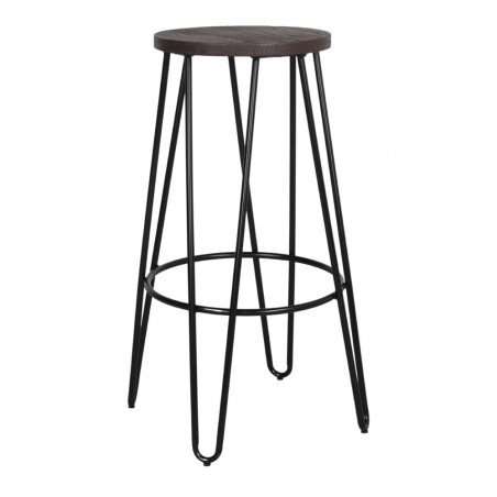 TABURETE ALTO DE METAL Y MADERA BERETTA