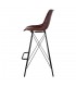 TABURETE ALTO DE METAL Y PIEL WARREN