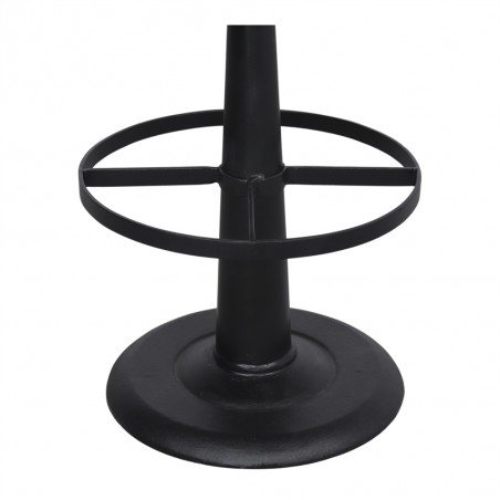 TABURETE ALTO DE METAL Y PIEL GRANT