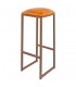 TABURETE ALTO METAL Y PIEL COUNCIL
