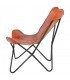 SILLÓN DE PIEL BUTTERFLY CARAMEL
