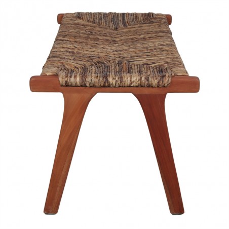 BANCO DE MADERA Y FIBRA NATURAL COPENHAGEN