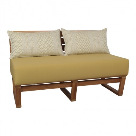 BANCO DE MADERA CON COJINES WISCONSIN