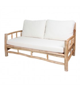 BANCO DE MADERA CON COJINES PANIOL